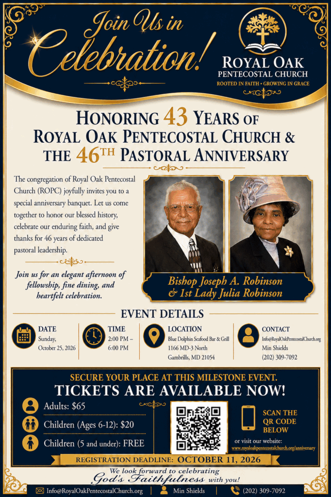 Flyer for the 43rd Anniversary